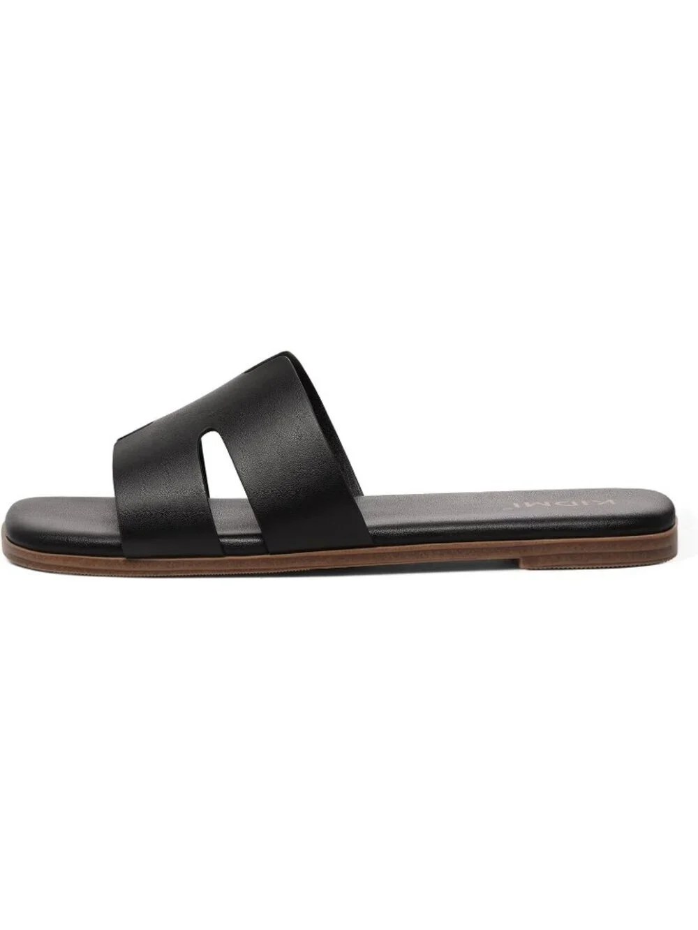 Women's Slip On Dressy Flat Sandals Open Toe Casual Summer Slides Black